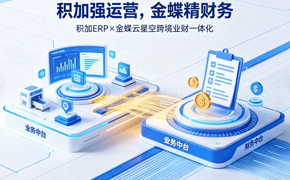 积加运营中台与金蝶财务中台协同
